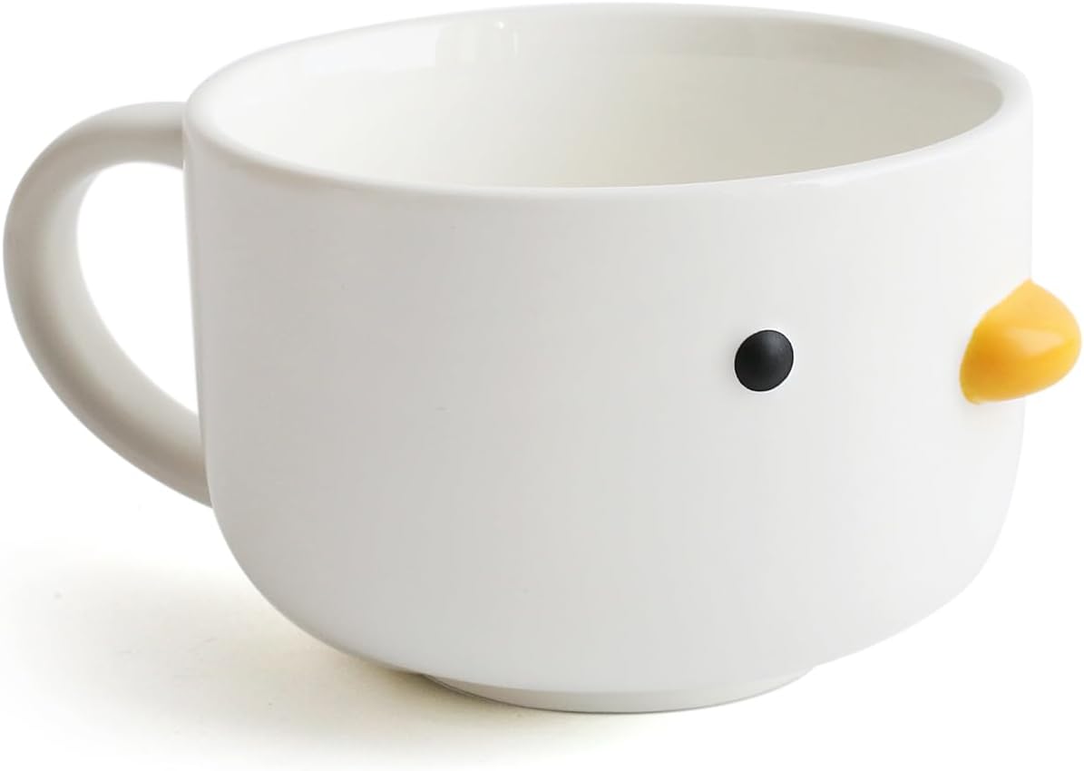 Handmade Duck Ceramic Breakfast Mug 22oz