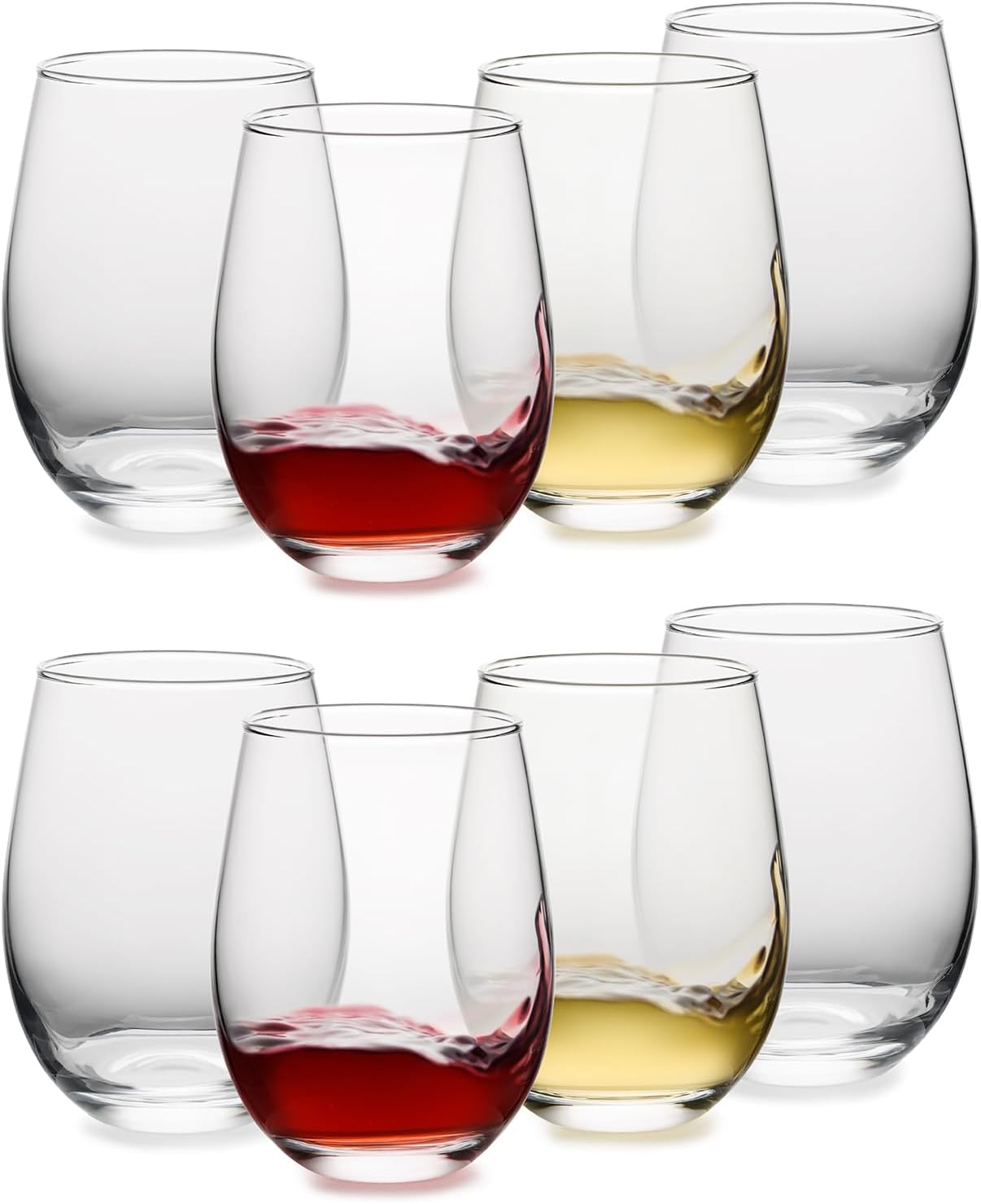 15oz Stemless Wine Glasses Set of 4