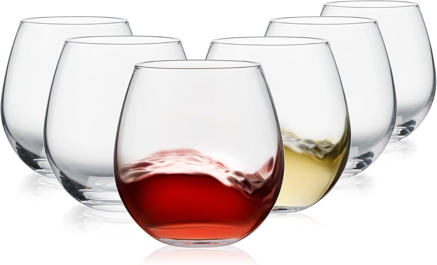 15oz Stemless Wine Glasses Set of 4