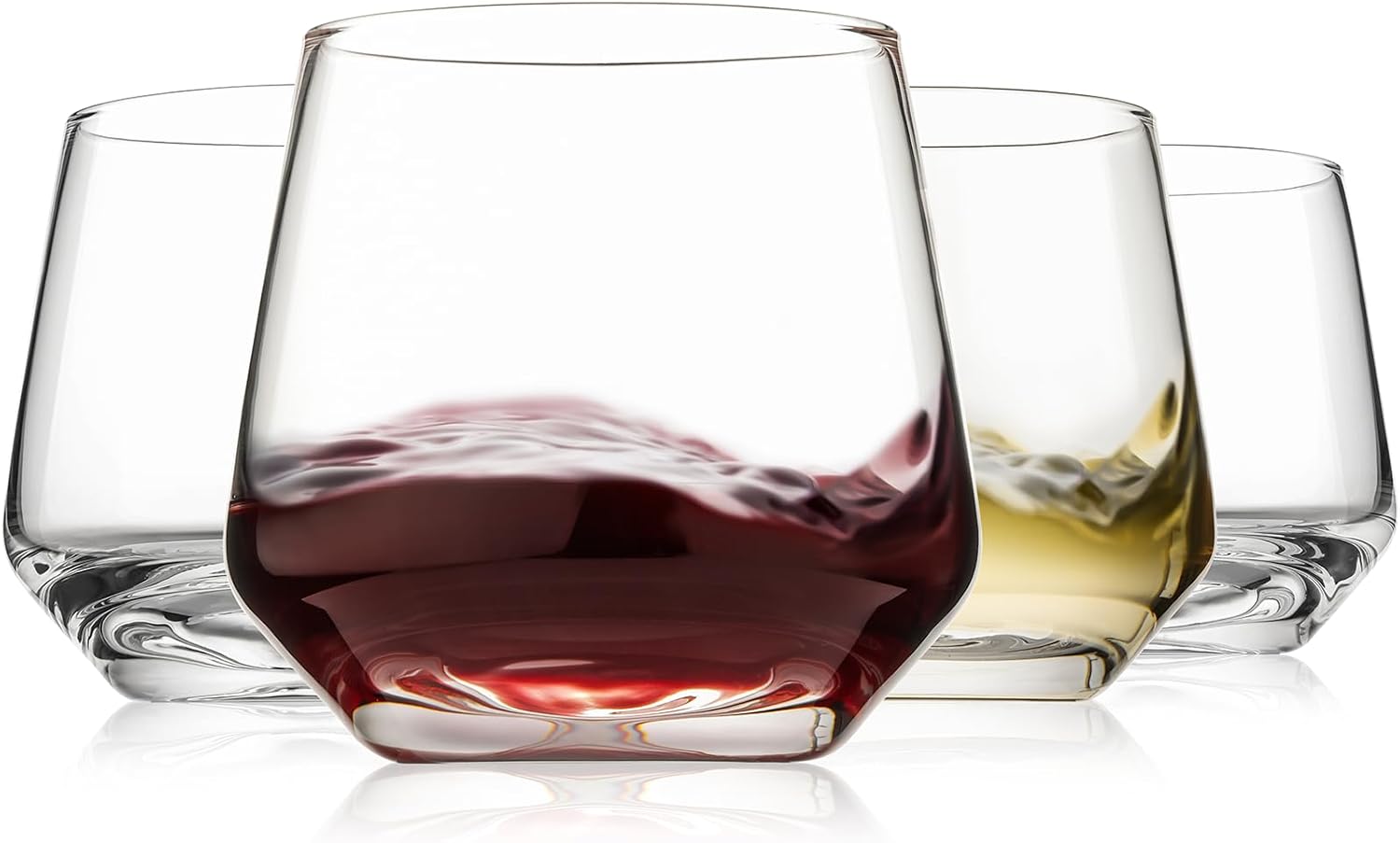 15oz Stemless Wine Glasses Set of 4