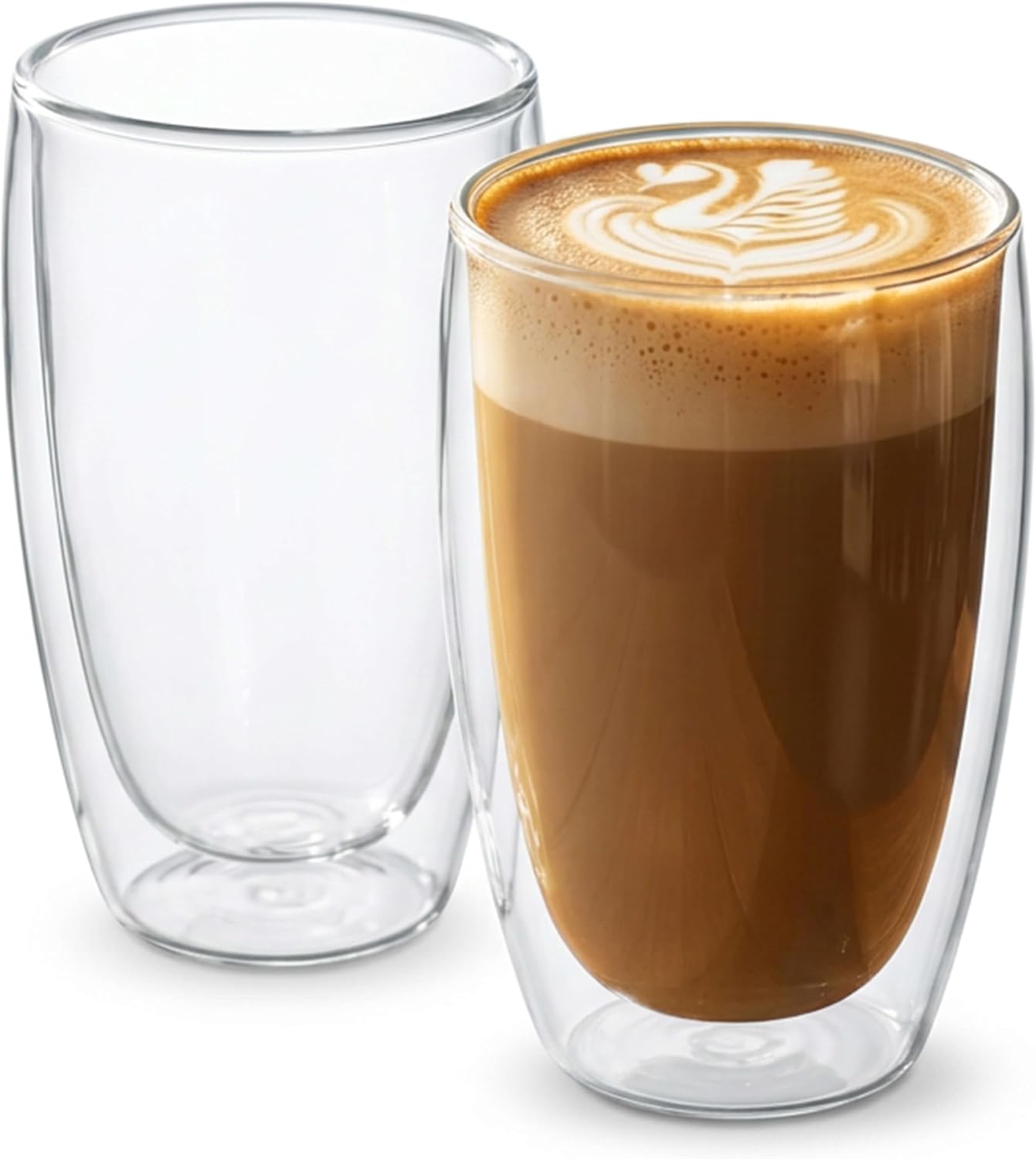 17oz Double Wall Glass Coffee Mug