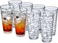 24oz Clear Plastic Tumblers Set of 8